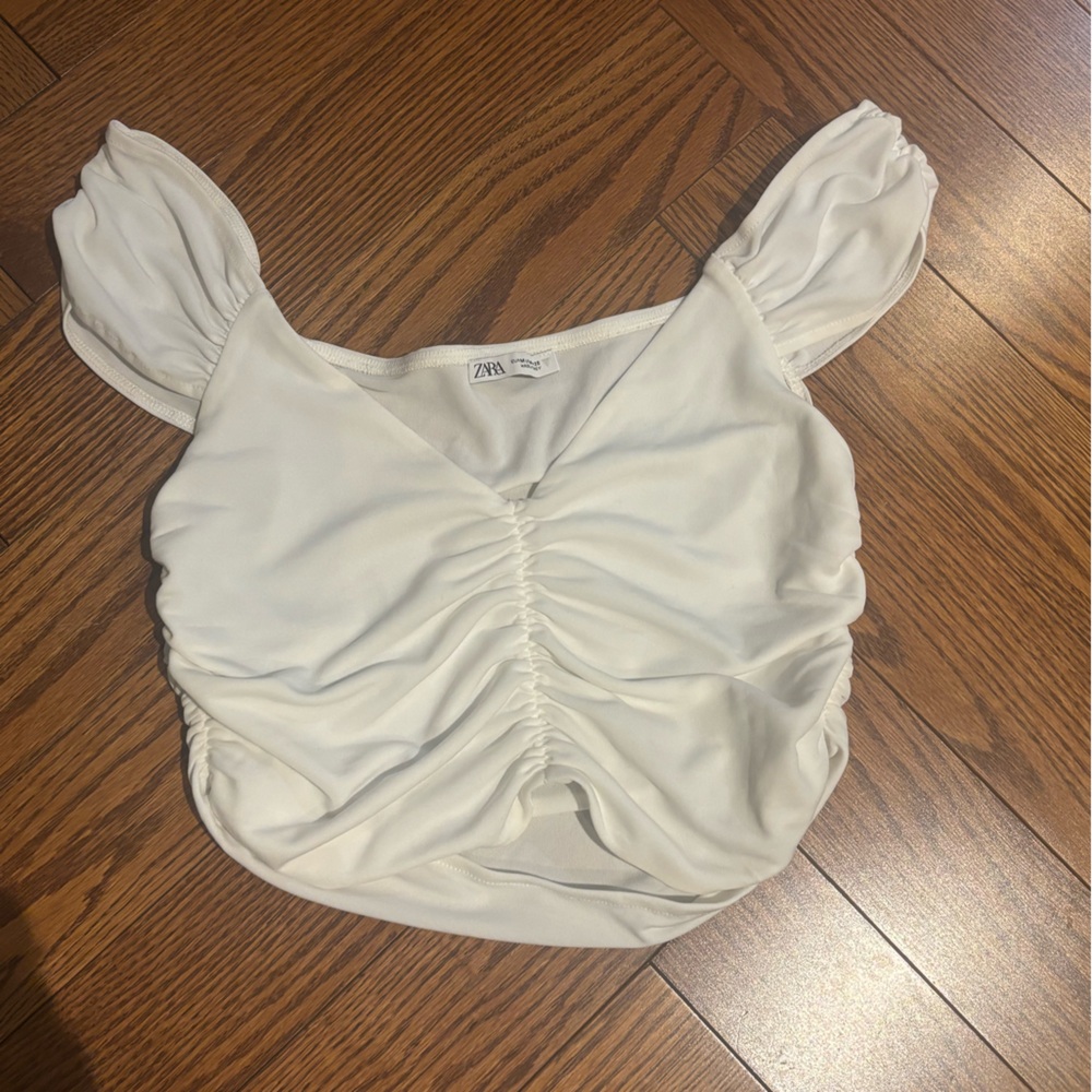 White Ruched Top